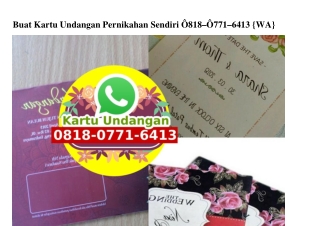 Buat Kartu Undangan Pernikahan Sendiri Ö818–Ö771–6413[wa]