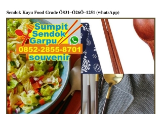 Sendok Kayu Food Grade Ö831·Ö26Ö·1251[wa]