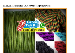 Tali Kur Motif Melati Ô838•4Ô31•8668[wa]