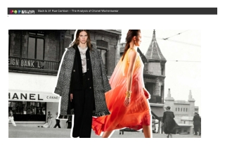 Back to 31 Rue Cambon -- The Analysis of Chanel Womenswear