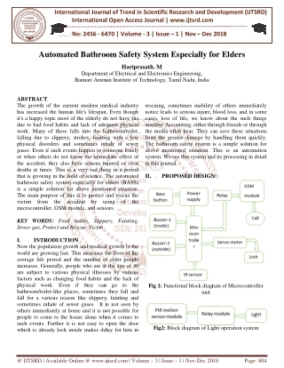 Automated Bathroom Safety System Especially for Elders