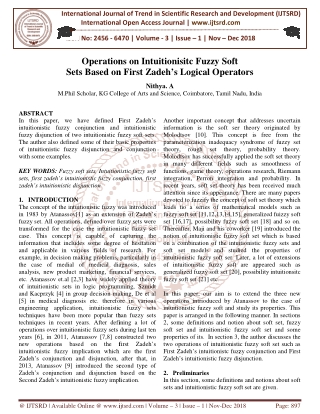 Operations on Intuitionisitc Fuzzy Soft Sets Based on First Zadeh's Logical Operators