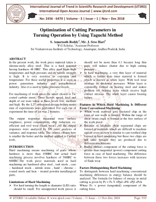 Optimization of Cutting Parameters in Turning Operation by Using Taguchi Method