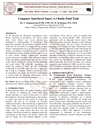 Computer Interfaced Smart A.I Battle Field Tank