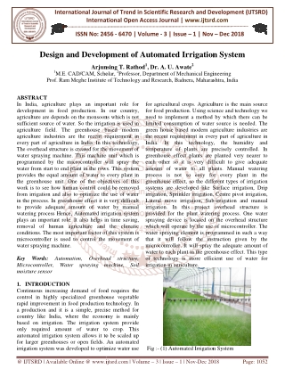 Design and Development of Automated Irrigation System