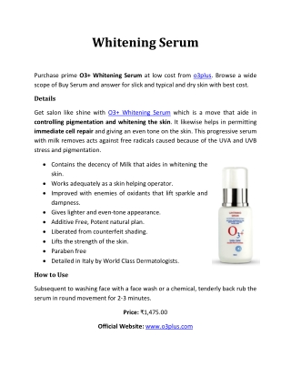 WHITENING SERUM