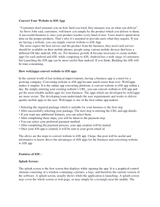 Convert Your Website to iOS App
