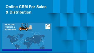 Online CRM For Sales & Distribution