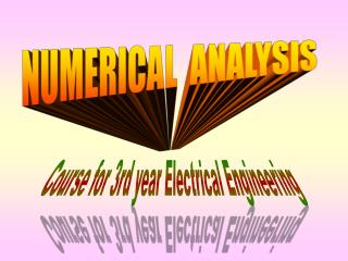 NUMERICAL ANALYSIS