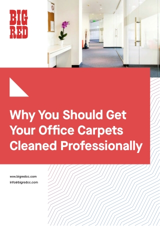 Why You Should Get Your Office Carpets Cleaned Professionally
