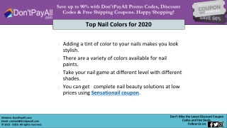 Grab Latest Sensationail promo code and discounted deals for beautiful nails