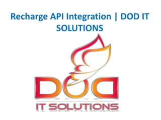 Recharge API Integration | DOD IT SOLUTIONS