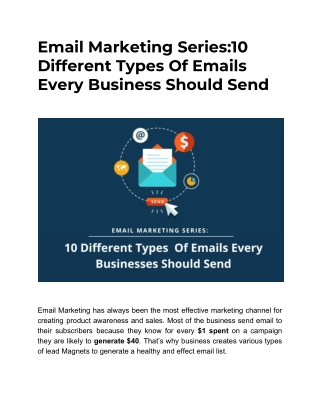 10 Different Types Of Emails Every Business Should Send