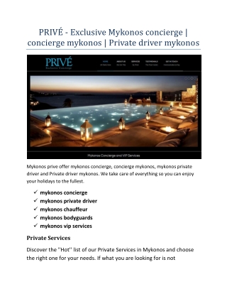 mykonos concierge