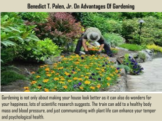 Benedict T. Palen, Jr. On Advantages Of Gardening