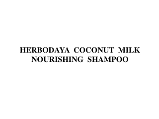 Herbodaya coconut milk nourishing shampoo