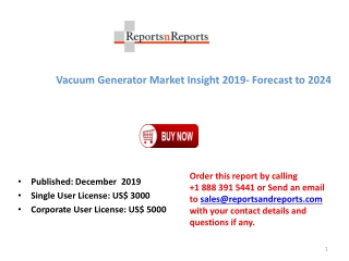 Vacuum Generator Market Share and Forecast to 2024