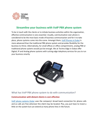 Streamline your business with VoIP Phone system