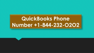 QuickBooks Phone Number  1-844-232-O2O2