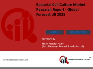 Bacterial Cell Culture Market Research Report - Global Forecast till 2025