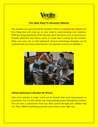 The Ideal Ways To Monetize Website