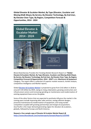 Global Elevator & Escalator Market Forecast 2014-2024