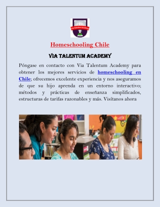 Homeschooling Chile - Via Talentum Academy