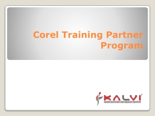 Corel Training Partner Program