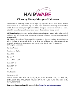 Chloe by Henry Margu – Hairware