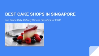 BEST CAKE SHOPS IN SINGAPORE