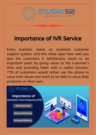 Importance of IVR Service