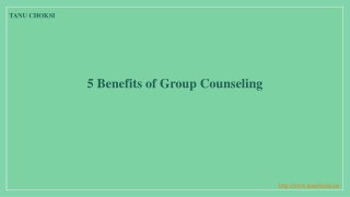 5 Benefits of Group Counseling