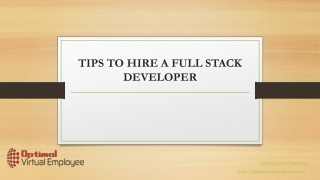 TOP TIPS TO CONSIDER WHILE HIRING A FULL STACK DEVELOPER
