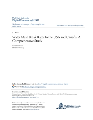 Water Main Break Rates In the USA and Canada:A Comprehensive Study
