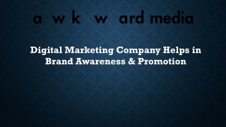 Digital Marketing Company Helps in Brand Awareness & Promotion