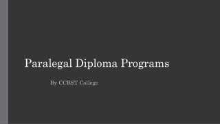 Paralegal Diploma Programs