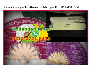 Contoh Undangan Pernikahan Bentuk Kipas 0818–0771–6413[wa]