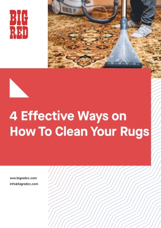 4 Effective Ways on How To Clean Your Rugs