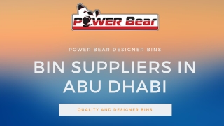 waste bin suppliers in dubai