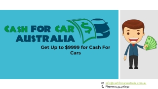 Cash For Car Australia | Contact Us Today