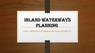 Inland waterways Planning