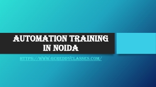 Automation Training in Noida