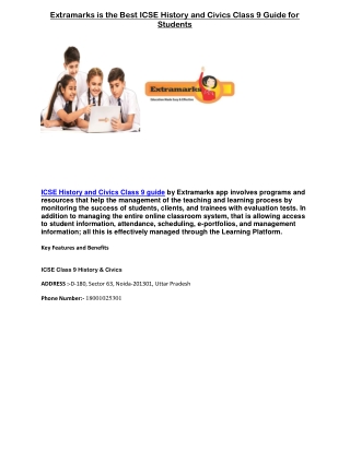 Extramarks is the Best ICSE History and Civics Class 9 Guide for Students