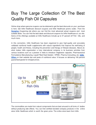 Up to 57% off Fish Oils