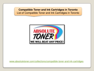 Compatible Toner and Ink Cartridges in Toronto