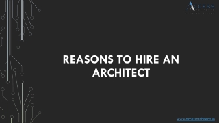 Reasons to Hire an Architect