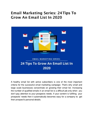 24 Tips To Grow An Email List In 2020