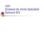 CAP Employ de Vente Sp cialis preuve EP2