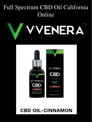 Full Spectrum CBD Oil California Online