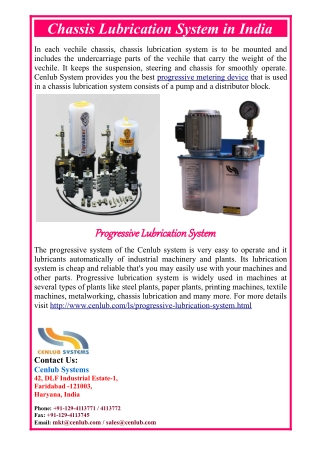 Chassis Lubrication System in India